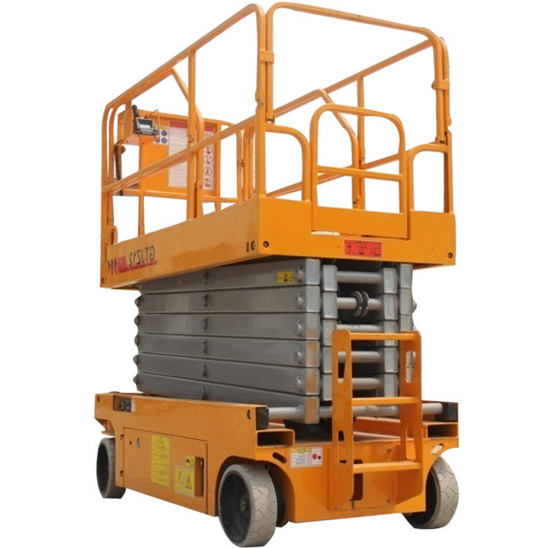 12M мобильный гидравлический воздушный человек поднял рабочую платформу колесный электрический подъемник ножниц