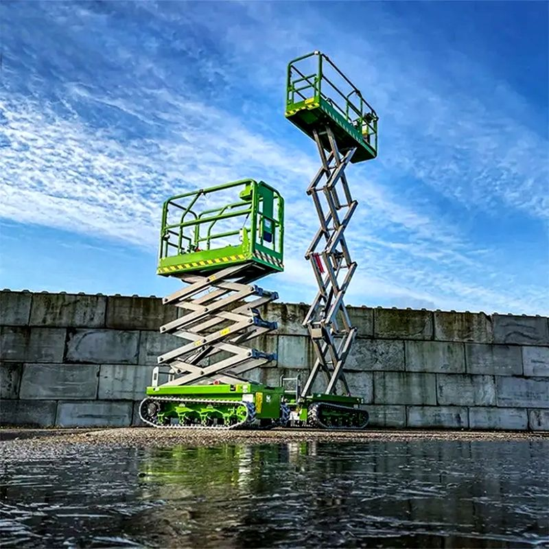 9M Mobile Hydraulic Aerial Man Elevated Work Platform Tracked Electric Scissor Lift